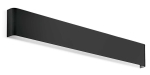 Czarna prostokątna lampa ścienna podłużny kinkiet Ideal Lux 287638 Delta ap d061 3000K LED 19.5W