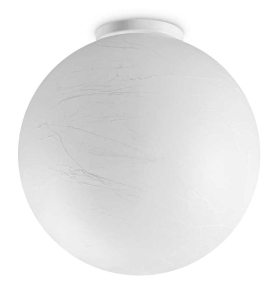 Biała lampa sufitowa kula imitująca papier Ideal Lux 317113 Carta pl1 d30 E27 30cm