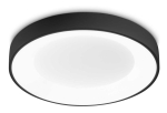 Czarna okrągła lampa sufitowa klosz z poliwęglanu Ideal Lux 312330 Planet pl d40 LED 22W 3000K 40cm