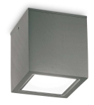 Antracytowa lampa sufitowa zewnętrzna prostopadłościan Ideal Lux 251516 Techo pl1 big GU10