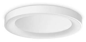 Biała lampa sufitowa duży plafon okrągły Ideal Lux 312354 Planet pl d50 LED 28W 3000K 50cm