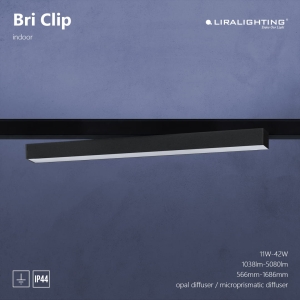 Reflektor na szynoprzewód 3-fazowy Stucchi Lira Lighting 2100.030C Bri Clip Opal LED 11W IP44 do konfiguracji