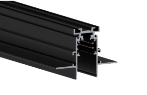 Czarny podtynkowy szynoprzewód magnetyczny Stucchi Lira Lighting 20T.18C 1M płyta GK 12,5 mm pojedyncza lub podwójna