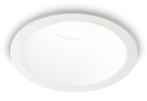 Biały okrągły reflektor lampa zewnętrzna do zabudowy Ideal Lux 273174 Game trim round 20W 3000K LED 12cm