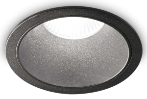 Czarny okrągły reflektor lampa zewnętrzna do zabudowy Ideal Lux 273167 Game trim round 20W 3000K LED 12cm