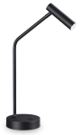 Czarna lampa stołowa biurkowa regulowany klosz Ideal Lux 295534 Easy tl LED 3.5W 3000K