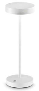 Biała metalowa lampa stołowa zewnętrzna akumulatorowa Ideal Lux 311715 Toffee tl LED 2W 3000k