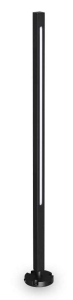 Czarna pionowa lampa zewnętrzna słupek Ideal Lux 293189 Jedi pt h080 LED 12W 3000k