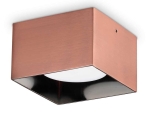 Kwadratowa lampa sufitowa miedź Ideal Lux 328812 Spike pl1 square GX53