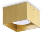 Kwadratowa lampa sufitowa mosiądz Ideal Lux 317502 Spike pl1 square GX53