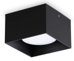 Czarna kwadratowa lampa sufitowa Ideal Lux 317496 Spike pl1 square GX53
