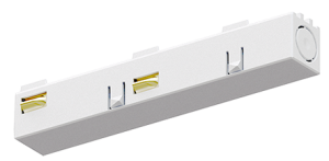 Biała końcówka zasilająca uniwersalna do szyn magnetycznych AQForm Multitrack SMPCUDAW