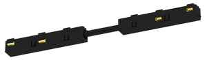 Czarny łącznik elektroniczny giętki uniwersalny do szyn magnetycznych AQForm Multitrack SMPFUDAB