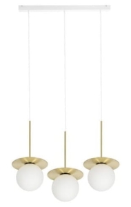 Lampa Wisząca UMMO BRB331PL BORRA B 3L 3xG9 biały/mosiądz
