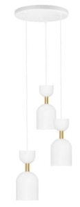 Lampa Wisząca UMMO SUP331P3 Supuru 3P 3xGU10 biały/mosiądz
