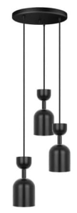 Lampa Wisząca UMMO SUP322P3 Supuru 3P 3xGU10 czarny