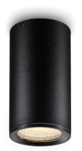 Czarna lampa sufitowa walec tuba Elkim Lighting 818301203 Leja LED 5W 4000K 38stopni 6cm x 11,5cm IP65