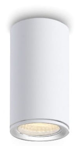 Biała lampa sufitowa walec tuba Elkim Lighting 818301202 Leja LED 5W 4000K 38stopni 6cm x 11,5cm IP65