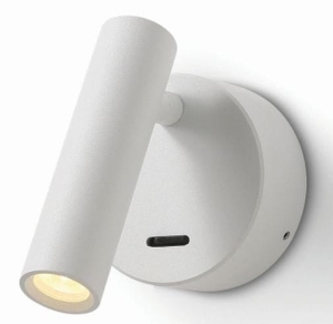 Biały regulowany kinkiet z włącznikiem dotykowym Elkim Lighting 633001202 Kent LED 3W 4000K 30stopni