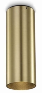 Złota z czarnym ringiem lampa sufitowa tuba walec Elkim Lighting 321901253 Lazer LED 5W 4000K 38stopni 6cm x 16,3cm