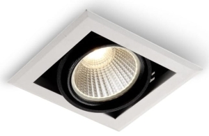 Czarno biała lampa sufitowa podtynkowa Elkim Lighting 295801123 Rosa LED 9W 38stopni 13,1cm