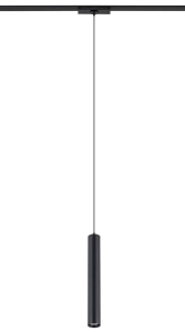 Czarna lampa wisząca tuba 4x30,5cm na szynoprzewód magnetyczny Ultra Thin Nowodvorski 11317 Roller LED 10W 3000K CRI90 36stopni