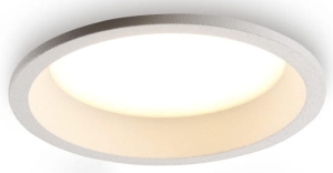 Lampa sufitowa podtynkowa Elkim Lighting 293102102 Sun 931 L LED 10W 3000K IP44 110stopni 12,6cm Biały
