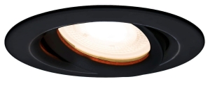 Czarna regulowana lampa podtynkowa do łazienki pod prysznic Light Prestige LP-4425/1RM BK Lagos GU10 IP65 9,3cm