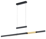 Lampa wisząca z regulacją wysokości oraz szerokości matowa czeń/ mosiądz Trio Lighting 375310502 Trajan LED 45W 2700K-5000K