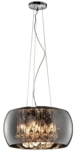 Lampa Wisząca Trio 311210506 Vapore 5xG9 40cm chrom szklany klosz kryształki