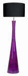 Lampa podłogowa fioletowa szklana podstawa i czarno złoty abażur 4Concepts L235311308 Siena E27 165cm x 50cm
