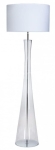 Lampa podłogowa z szklaną transparentną podstawą i białym abażurem 4Concepts L235310301 Siena E27 163cm x 50cm