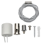 Linka 150 cm i podsufitka do podwieszenia modułów z konfigurowalnej lampy hexagon Light Prestige LP-0209 linka+podusf. Geometric New