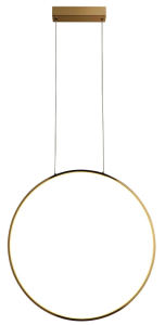 Lampa wisząca złota pionowa obręcz 90cm Light Prestige LP-999/1P L GD Mirror LED 50W 3000K