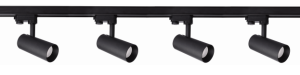 Czarny gotowy zestaw szynowy z zasilaniem środkowym Light Prestige LP-732 4W BK SET szyny 2x1m i 4 reflektory 3-fazowe