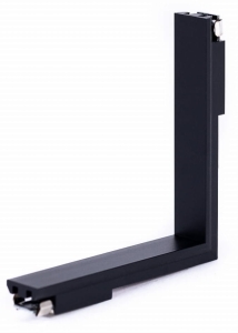 Czarny łącznik 90stopni  WEW elektryczny Microline Oxyled 703045