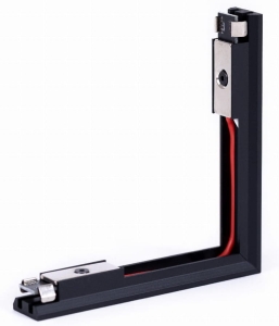 Czarny łącznik 90stopni  ZEW elektryczny Microline Oxyled 703021