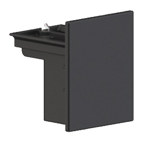 Czarna zaślepka końcowa na szynoprzewód 3-fazowy Stucchi natykowy Lira Lighting 1456.0002C