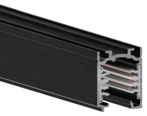 Czarny szynoprzewód 3-fazowy Stucchi natykowy Lira Lighting 1450.3000C 3m