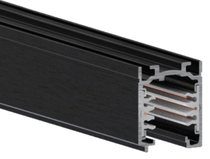 Czarny szynoprzewód 3-fazowy Stucchi natykowy Lira Lighting 1450.2000C 2m