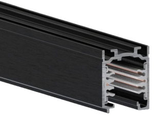 Czarny szynoprzewód 3-fazowy Stucchi natykowy Lira Lighting 1450.1000C 1m