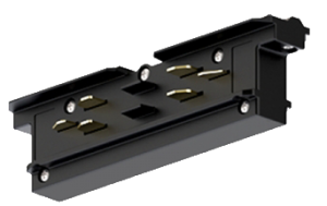 Czarny łącznik wewnętrzny elektryczny na szynoprzewód 3-fazowy Stucchi natykowy Lira Lighting 1451.0003C