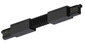 Czarny łącznik elektryczny giętki na szynoprzewód 3-fazowy Stucchi natykowy Lira Lighting 1451.0014C