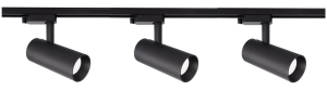 Czarny gotowy szynoprzewód zasilanie środkowe 1faza 2x0,75m i 3 reflektory GU10 Light Prestige LP-732 3W BK SET Ice