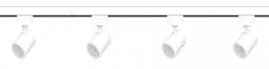 Biały gotowy szynoprzewód 1F 2x0,75m i 4 reflektory GU10 Light Prestige LP-737 WH SET Snow Set