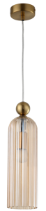 Lampa wisząca szklany podłużny wąski abażur Light Prestige LP-939/1P amber Piega 1 E14