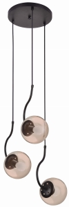 Lampa wisząca trzy kule na przewodach Light Prestige LP-125/3P BK Hook 3xE27