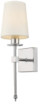 Chromowany kinkiet z białym abażurem Light Prestige LP-2118/1W chrom Casoli E14
