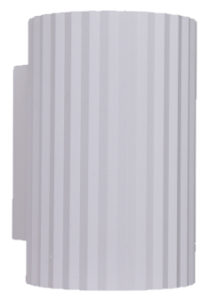 Kinkiet lampa ścienna minimalistyczna biała tubka ryflowana w prążki Light Prestige LP-787/1W WH Tokio G9 14x11cm