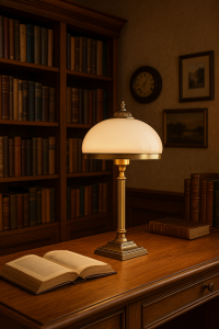 Lampa nocna stołowa klasyczna Jupiter 626 Zeus ZU G 2xE14 30cm x 50cm mosiądz patynowany